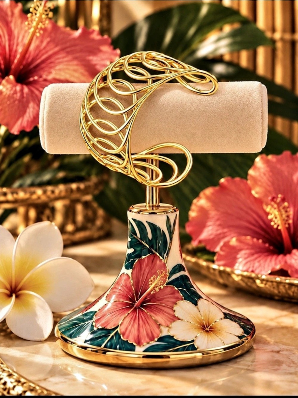🌺Mariana Bracetti Openwork Gold Cuff Bracelet-Sandaya Signature Premium Collecti